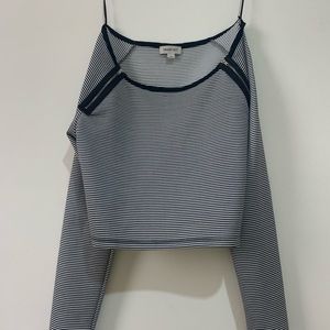 Striped cropped sweater